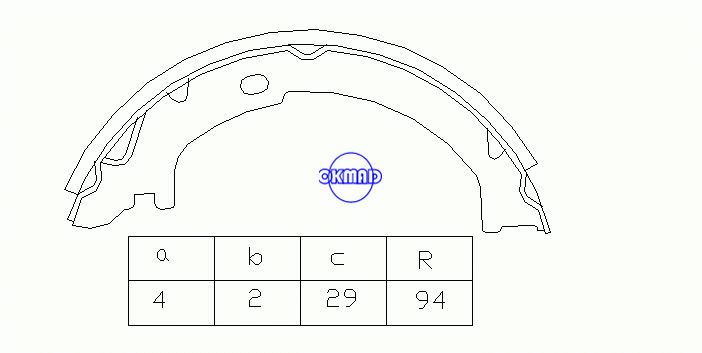 FORD Crown Victoria LINCOLN Town Car MERCURY Grande Marquês VOLVO S60 TRUCK XC90 Sapatas de freio de tambor FMSI: 1497-S725 OEM: F1VY-2N712-A, OK-BS062